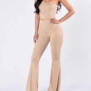 Fashion nova tan set